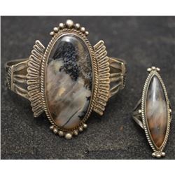 NAVAJO INDIAN  BRACELET AND RING
