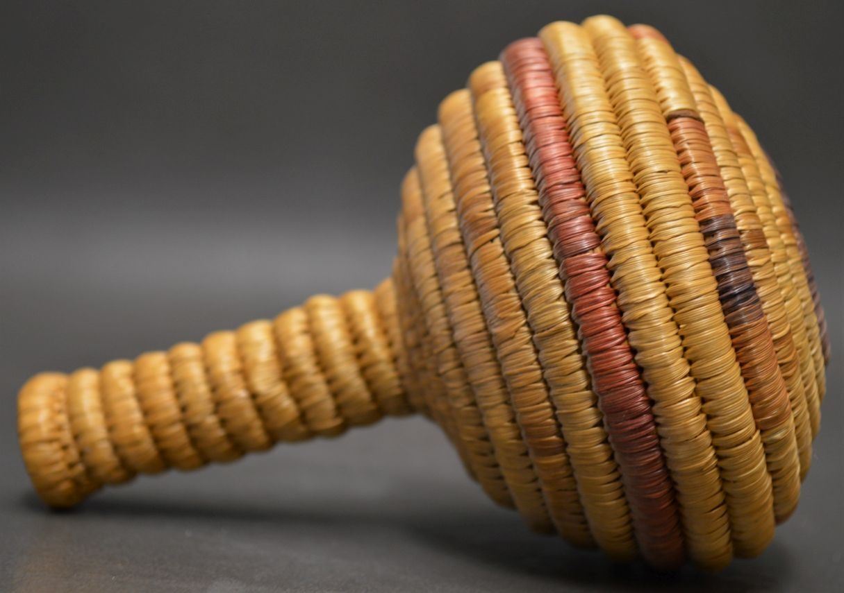 ESKIMO INDIAN BASKETRY RATTLE