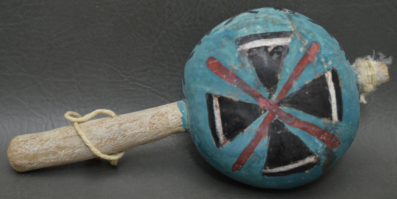 HOPI INDIAN GOURD RATTLE