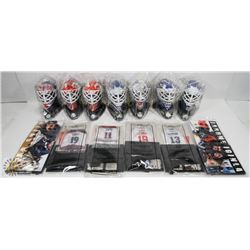 6 MINI JERSEYS WITH 1 NHL GOALIE MASK