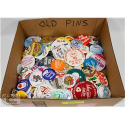 BOX OF COLLECTIBLE PINS