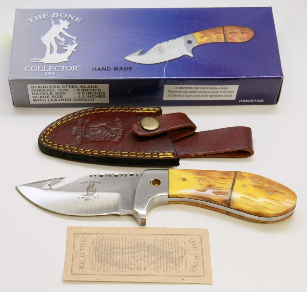 NEW! THE BONE COLLECTOR 8" HUNTING KNIFE Kastner Auctions
