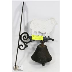 CAST IRON SHEEP DINNER BELL, WALL MOUNTABLE