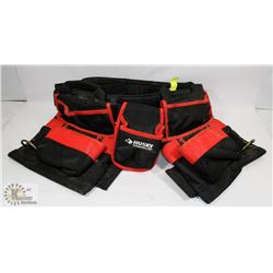 HUSKY TOOLBELT WITH TOP CARRY HANDLES. INCLUDES