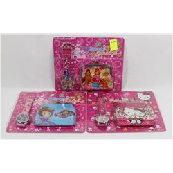 BUNDLE OF 3 NEW KIDS WATCH AND WALLET SETS