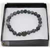 Image 1 : NEW! "OWL" NATURAL LAVA STONE BEADS BRACELET