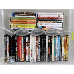 LOT OF 42 ASSORTED DVDS AND 3 BLURAY TOP HOLLYWOOD
