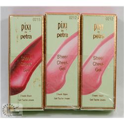 LOT OF 3 PIXI BY PETRA SHEER CHEEK GEL