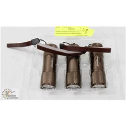 NEW 3 EDDIE BAUER PACK FLASHLIGHTS ALUMINUM BODY
