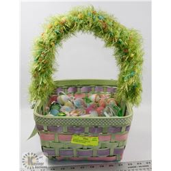 EASTER BASKET FULL OF DECORATIVE EGGS