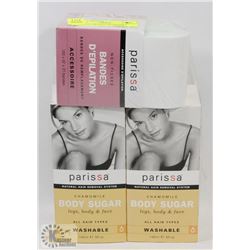 LOT OF 2 PARISSA CHAMOMILE BODY SUGAR WAX WITH NON