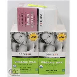 LOT OF 2 PARISSA CANE SUGAR ORGANIC WAX WITH NON