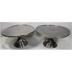 2 LARGE CAKE TRAYS.