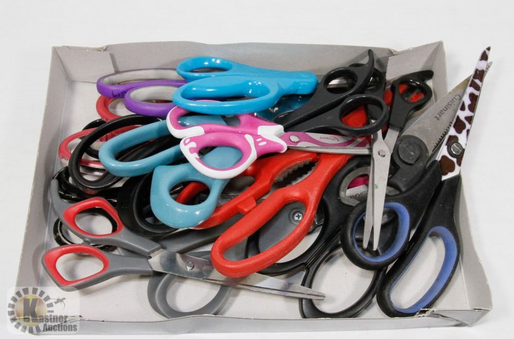 16 Scissors LOT OF 16 SCISSORS INC CUISINART AND FISKARS