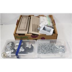 FLAT OF ELECTRICAL COVERS, FLOOR REGISTER, COASTER