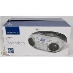 INSIGNIA CD BOOMBOX W/ CASSETTE & RADIO