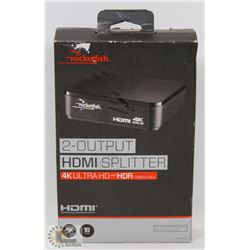 ROCKETFISH 2 OUTPUT HDMI SPLITTER 4K ULTRA