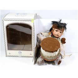 NEW KINNEX QUALITY INDIAN DOLL CITLALI  WITH DRUM