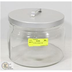 LARGE  GLASS COOKIE JAR