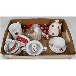 BOX OF UKRAINIAN GLASSWARE