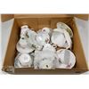 Image 1 : BOX OF ANTIQUE CHINA CUPS AND SAUCERS