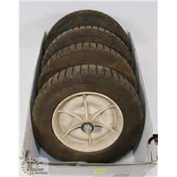 LOT OF 4 LAWNMOWER WHEELS