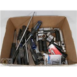 LOT OF MISC SOCKETS & BITS & MASTERCRAFT SCREW