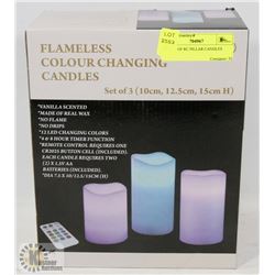 3 PACK OF RC PILLAR CANDLES