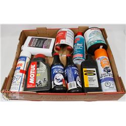 FLAT OF ASSORTED CHEMICALS INCLUDING, ACETONE,