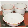 Image 1 : 3 PIECE ENAMLEWARE 2 PAILS WITH HANDLES AND A