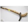 Image 1 : TWO WALKING STICKS, ONE BAMBOO WITH STONE CARVED