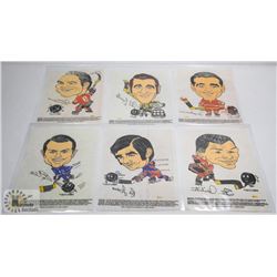 SET OF 6 KELLOGS 1970-71 IRON ON TRANSFERS INCL