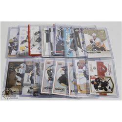 LOT OF 21 SIDNEY CROSBY HOCKEY CARDS - ASSORTED