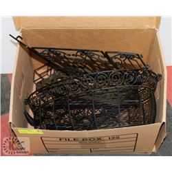 BANKERS BOX FULL OF ASSORTED METAL ITEMS INCLUDING