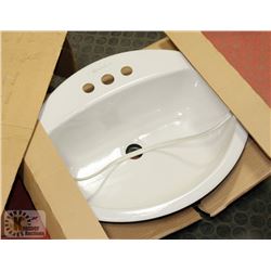 AMERICAN STANDARD WHITE SINK, YORKDALE, NEW IN BOX