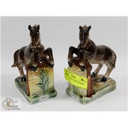 VINTAGE CHINA REARING HORSE BOOKENDS