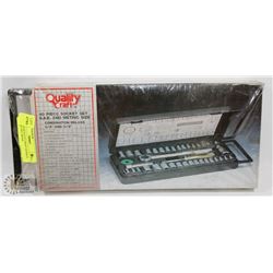 SEALED QUALITY CRAFT 40 PIECE SOCKET SET, BOTH
