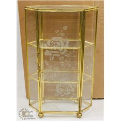 CRYSTAL DISPLAY CABINET.