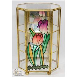 CRYSTAL DISPLAY CABINET.