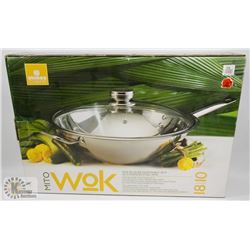MTOWOK 18/10 STAINLESS STEEL WOK