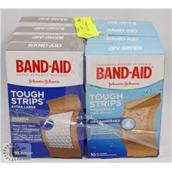 LOT OF 8 ASSORTED BANDAID BANDAGES