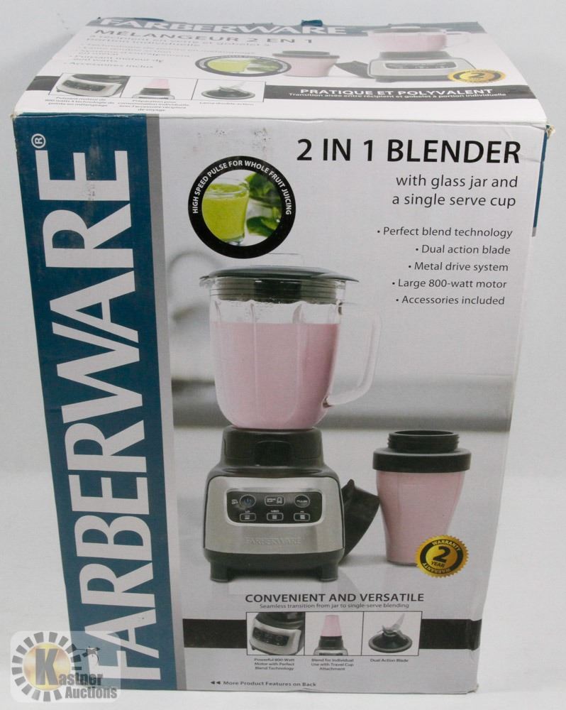 FARBERWARE 2 IN 1 BLENDER WITH GLASS JAR AND A