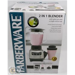 FARBERWARE 2 IN 1 BLENDER WITH GLASS JAR AND A