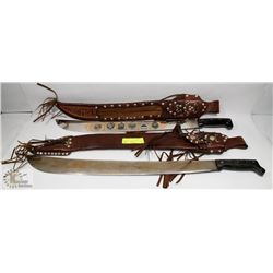 LOT OF 2 MACHETES, 1 GUATEMALA, 1 MEXICO.