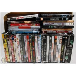 BOX OF ASSORTED DVDS