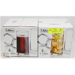 LOT OF 2 NEW BOXES OF 4 LIBBEY 16.6 OZ CABOS