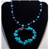 Image 1 : 11)  NATURAL TURQUOISE BRACELET WITH