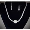 Image 1 : 16) SILVER TONE & CRACKED ICE CRYSTAL
