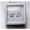 Image 1 : 2)  LOT OF 2 WHITE EMERALD CUT ZIRCON