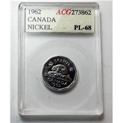 8)  CANADA 1962 ENCAPSULATED NICKLE